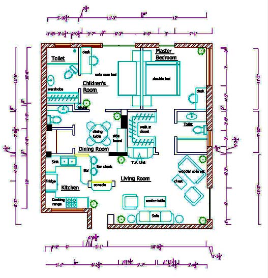 Interior Design using AutoCAD